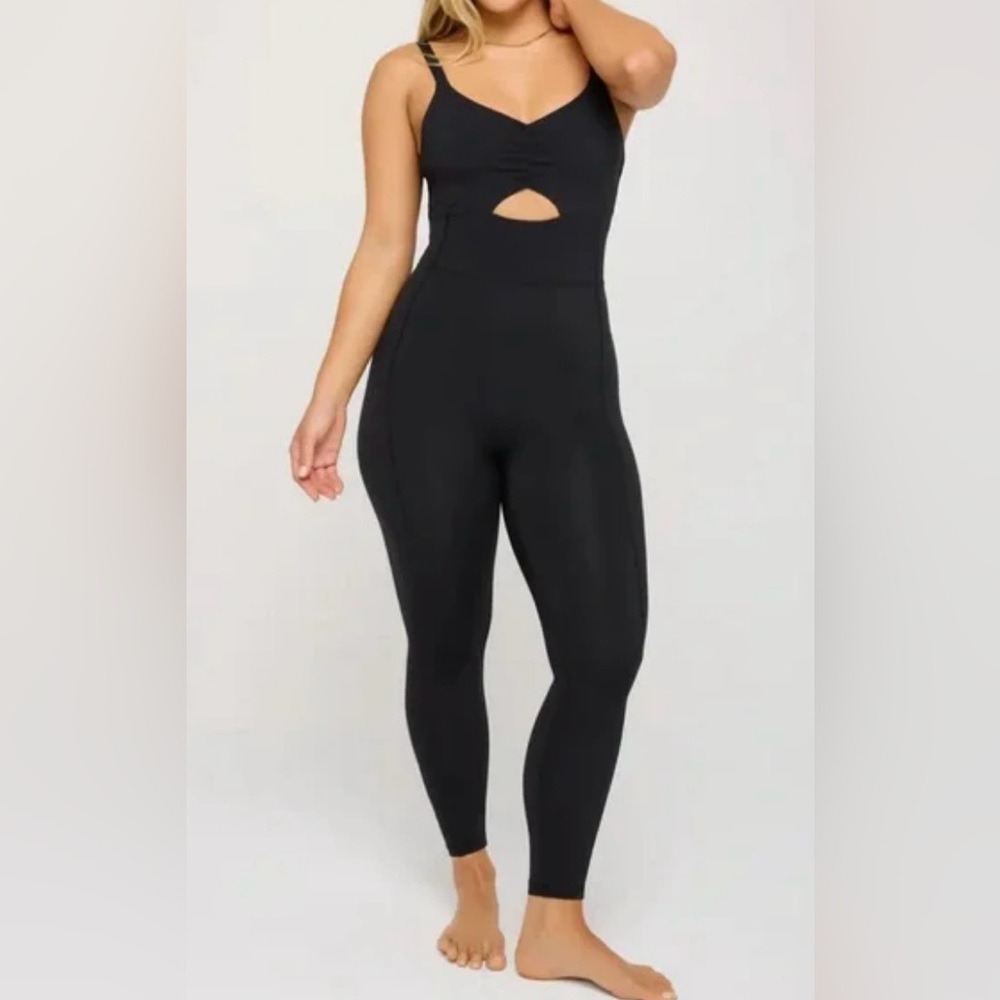 Spiritual Gangster Black Olivia 7/8 Bodysuit Size Large